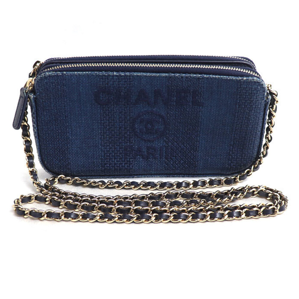 CHANEL Blue Deauville Shoulder Bag